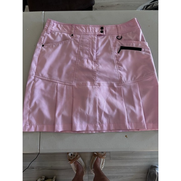 Gg Blue Pants - GG Blue Boca Women's Golf Skort Pink & Black kick pleat sz 6. Very Cute, Pockets